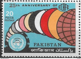 1972 Pakistan Mi. 322**MNH   25 Jahre Wirtschaftskommission Für Asien Und Den Fernen Osten (ECAFE). - Pakistan