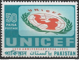 1971 Pakistan Mi. 317**MNH    25 Jahre Kinderhilfswerk Der Vereinten Nationen (UNICEF - Pakistan