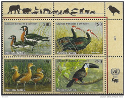2003 UNO Genf  Mi. 466-9 **MNH  Gefährdete Arten (XI): Vögel - Ungebraucht