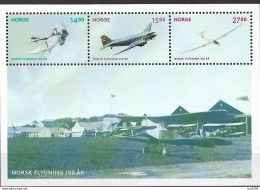 2012 Norwegen   Mi Bl 43 **MNH   100 Jahre Norwegische Luftfahrt - Unused Stamps