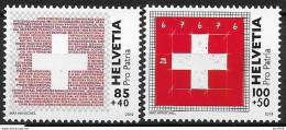 2019 Schweiz Mi. 2598-9  **MNH Pro Patria“: Schweizerfahne - Ongebruikt