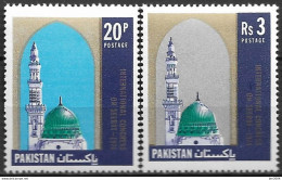 1976 Pakistan Mi. 403-4 **MNH   Internationaler Kongress über „Seerat“ (Leben Und Lehre Des Propheten) - Pakistan