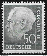 1954 Deutschland Germany   Mi. 189 ** MNH  Prof Schlegel  "50 Pf. Heuss" - Ungebraucht