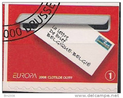 2008 Belgien Belgie  Belgique Booklet Stamp  MI. 3238 BDL   Used  Europa "  Der Brief " - 2008