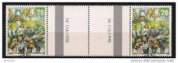1998 Aland  Yv. 141   Mi. 140  Used  Gutter Pair - 1998