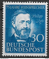 1952 Deutschland Germany  Mi. 161 **MNH Tief Geprüft Schlegel  75 Jahre Telefon In Deutschland - Ungebraucht