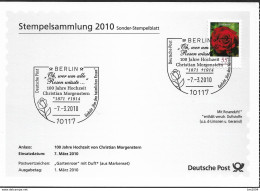 2010 Allem. Fed. Deutschland  Mi. 2675 Stempelkarte Blatt   "Gartenrose Mit Duft." - 2001-2010