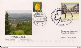 2007 Deutschland  Allem.Fed.  Mi. 2584 FDC Gest. Bonn Booklet Stamp  . 1000 Jahre Fürth. - 2001-2010