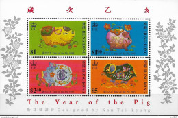 1995 Hongkong Mi  Bl 34**MNH     Chinesisches Neujahr: Jahr Des Schweines. - Nuevos