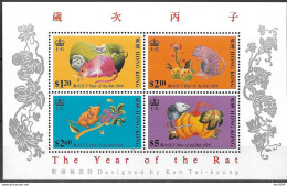 1996 Hongkong Mi  Bl. 37**MNH   Chinesisches Neujahr: Jahr Der Ratte - Nuevos