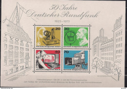 1973 Berlin MI. Bl 4 **MNH   50 Jahre Deutscher Rundfunk - Blocks & Kleinbögen