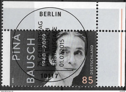 2015 Deutschland  Allem. Fed. Mi. 3166 FD-used Berlin EOR 75. Geburtstag Von Pina Bausch - Gebraucht