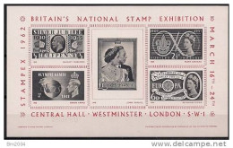 1962 Great Britain Souvenir Sheet Of The London National  Stamp Exhibition 16-24 March 1962 - 1962