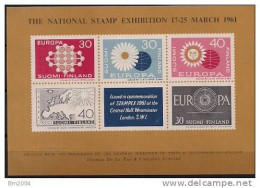 1961 Great Britain Souvenir Sheet Of The London L Stamp Exhibition 17-25 March 1961 - 1961