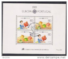 1989 Portugal   Mi. Bl. 64  Used  Europa - 1989