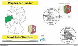 1993 Allem. Fed. Deutschland Germany Mi. 1663 FDC Wappen Der Länder Der Bundesrepuplik Deutschland - 1991-2000