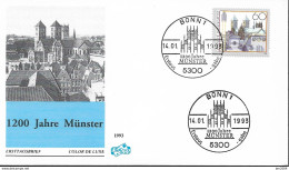 1993  Deutschland Germany Mi. 1645 FDC  1200 Jahre Münster - 1991-2000