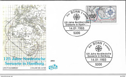 1993  Deutschland Germany Mi. 1647 FDC   125 Jahre Norddeutsche Seewarte, Hamburg. - 1991-2000