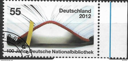 2012 Allem. Fed. Deutschland Germany Mi. 2954 FD-used 100 Jahre Deutsche Nationalbibliothek. - Gebraucht