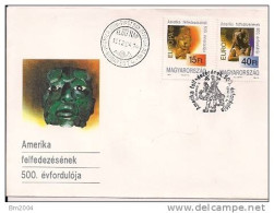 1992 Ungarn Mi. 4195-6 FDC  Europa: 500. Jahrestag Der Entdeckung Von Amerika - 1992