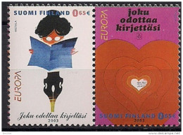 2003 Finnland Mi. 1655-6**MNH Europa: Plakatkunst - Unused Stamps
