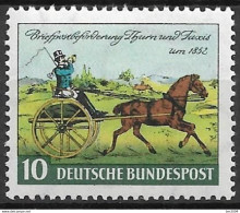 1952 Deutschland Germany  Mi. 160 **MNH 100. Jahrestag Der Erstausgabe Der Briefmarken Von Thurn Und Taxis; - Ungebraucht