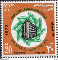 1973 Ägypten  Mi. 1141 **MNH  75 Jahre ägyptische Nationalbank / Gebäude Der Nationalbank - Neufs