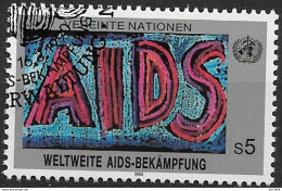 1990 UNO Wien Mi.  100-1 Used  Weltweite Aidsbekämpfung - Gebruikt