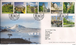 2012 Grossbritannien Great -Britain Mi. 3235-48 FDC Britische Ansichten Von A Bis Z ; Europa: Besuche - 2012