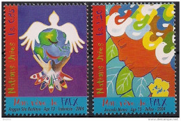 2004 UNO Genf  Mi. 503-4 **MNH Weltfriedenstag: Mein Traum Vom Frieden - Unused Stamps