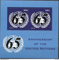 2010 UNO NEW YORK   MI. Bl. 34**MNH  65 Jahre Vereinte Nationen. - Nuevos