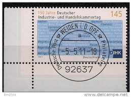 2011 Deuschland Germany  Mi. 2865  FD- Used Weiden EUL 150 Jahre Deutscher Industrie- Und Handelskammertag - Gebraucht