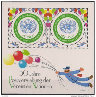 2001 UNO WIEN   Mi. Bl 15 **MNH 50 Jahre Postverwaltung Der Vereinten Nationen (UNPA) - Hojas Y Bloques