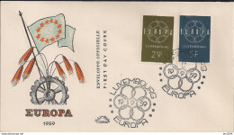 1959 Luxemburg Mi. 609-10 FDC - 1959