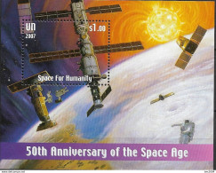 2007 UNO NEW YORK MI. Bl. 27 **MNH   50 Jahre Weltraumfahrt - Blocks & Kleinbögen