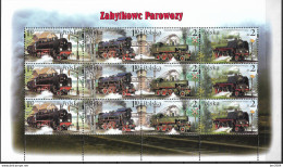 2002 Polen Mi. 3997-4000**MNH  Alte Dampflokomotiven Aus Dem Eisenbahnmuseum Wolsztyn. - Ungebraucht