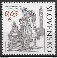 2016 Slowakei Mi.786**MNH   220. Geburtstag Von Matej Hrebenda. - Neufs