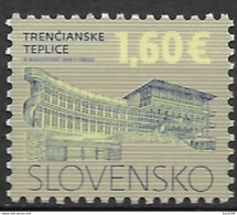 2016 Slowakei Mi.783**MNH  Kulturerbe : Schwimmbad „Zelená žaba“ - Unused Stamps
