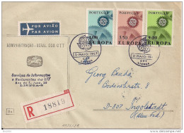 1967 Portugal Mi. 1026-8 FDC  Recommandee R 18819 - 1967