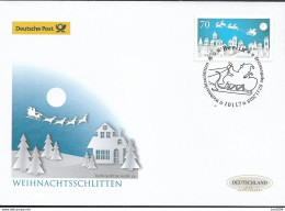 2018 Deutschland  Allem. Fed. Germany   Mi. 3421 FDC   Weihnachtsmann Im Rentierschlitten über Einer Stadt - 2011-…