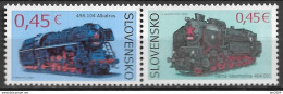 2015 Slovensko  Slowakei Mi. 761-2**MNH Dampflokomotiven. - Ungebraucht