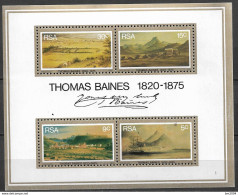 1975 Südafrika Mi. Bl 3 **MNH   100. Todestag Des Malers Thomas Baines - Neufs