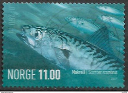 2007 Norwegen Mi. 1616 Used  Meerestiere  :Makrele (Scomber Scombrus) - Oblitérés