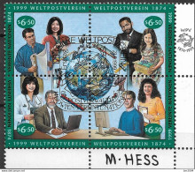 1999 UNO Wien Mi.  294-7 Used   125 Jahre Weltpostverein (UPU) - Used Stamps