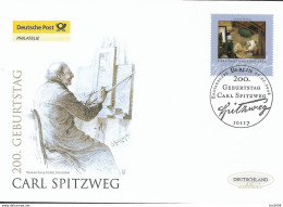 2008 Deutschland Germany Mi. 2647 FDC    200. Geburtstag Von Carl Spitzweg  Der Arme Poet - 2008