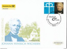 2008 Deutschland Germany Mi. 2657 FDC  200. Geburtstag Von Johann Hinrich Wichern. - 2008