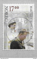 2016 Norwegen Mi. 1903 Used 11.01.16   25. Jahrestag Der Krönung Von König Harald V. - Usados
