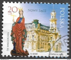 2017 Polen Mi. 4956 Used  Nowy Sącz: Figur Der Hl. Margarethe, Rathaus - Usados