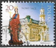 2017 Polen Mi. 4956 Used  Nowy Sącz: Figur Der Hl. Margarethe, Rathaus - Used Stamps