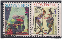 1995 Slowakei Mi. 236-7   Used     Biennale Der Illustrationen, Bratislava. - Used Stamps